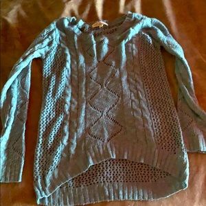 Grayish-blue knit sweater